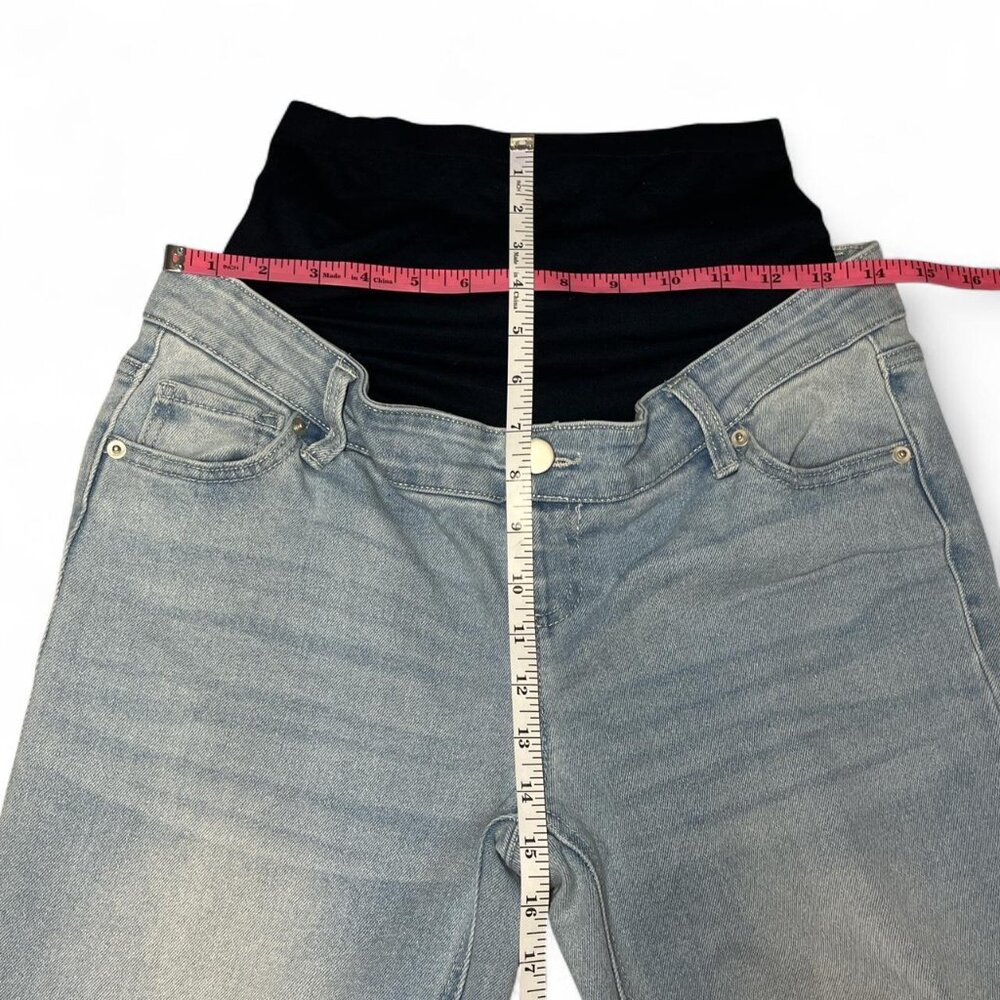Time & Tru faded wash blue maternity straight leg jeans size small - Picture 6 of 8